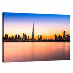 Dubai Skyline at Dusk Wall Art