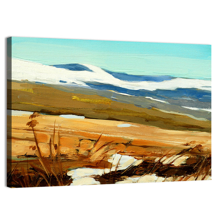 Spanish Mountain Abstract Wall Art as a canvas print