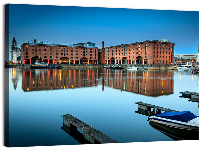 Royal Albert Dock Reflections, Liverpool Wall Art as a canvas print