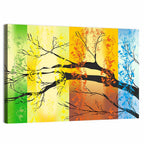 Four Seasons Tree Silhouette Wall Art