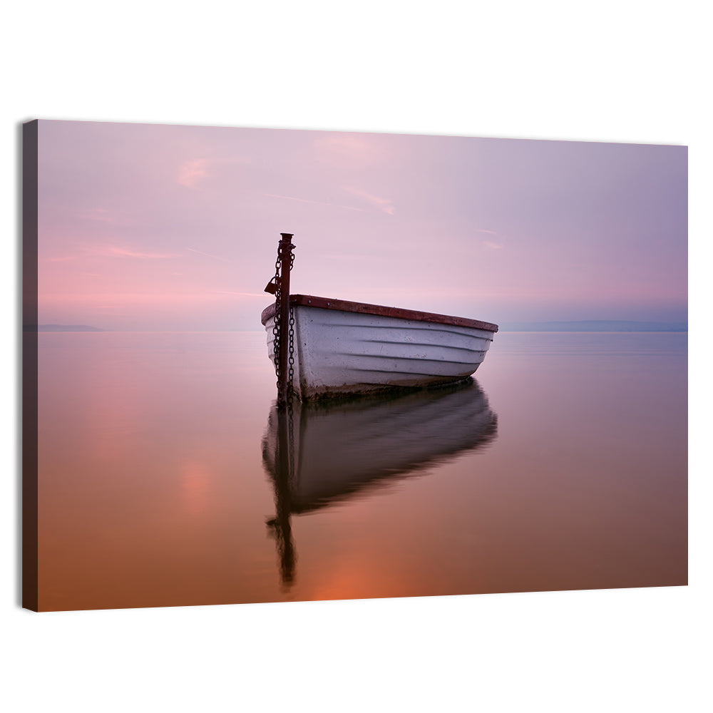 Pastel Boat Reflection Wall Art