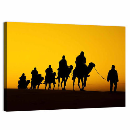 Camel Caravan Silhouette Wall Art