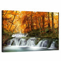 Autumn Forest Waterfall Wall Art