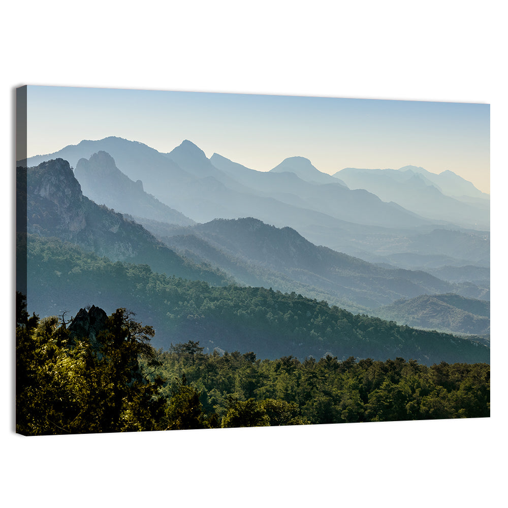 Misty Mountain Ridges Wall Art, canvas print, landscape