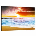 Golden Beach Sunset Wall Art