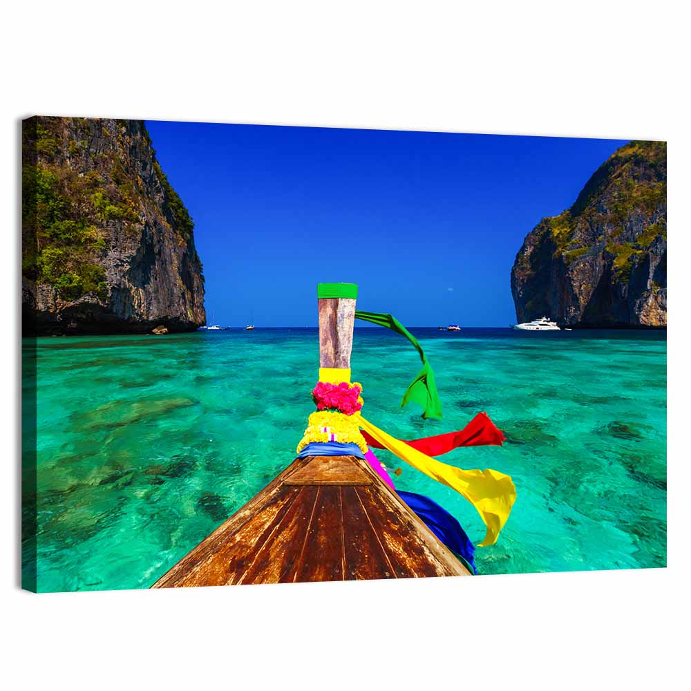 Maya Bay Long-tail Boat Wall Art