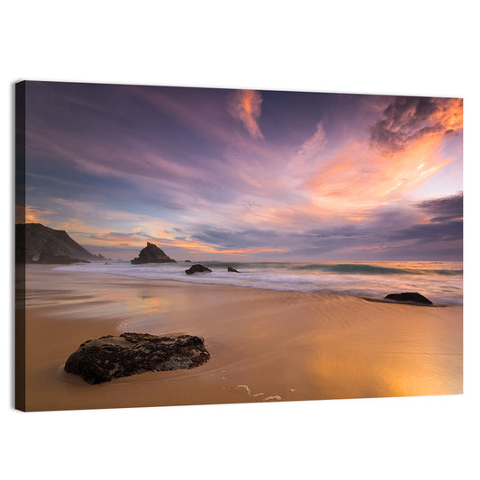 Adraga Beach Sunset Wall Art