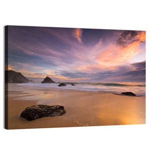 Adraga Beach Sunset Wall Art