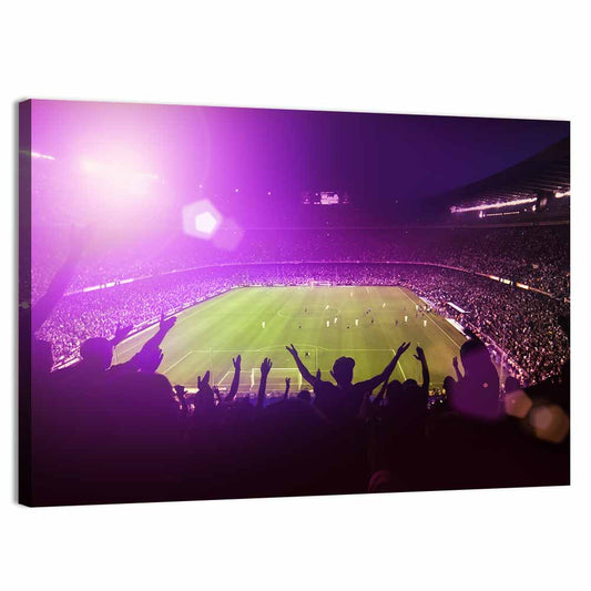 Night Football Stadium Crowd Wall Art