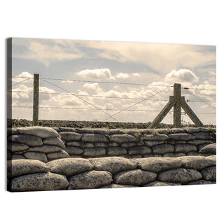 Wwi Trench with Sandbags Wall Art