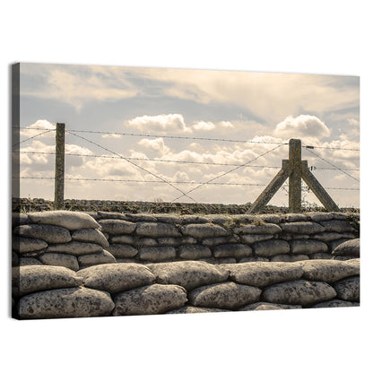 Wwi Trench with Sandbags Wall Art