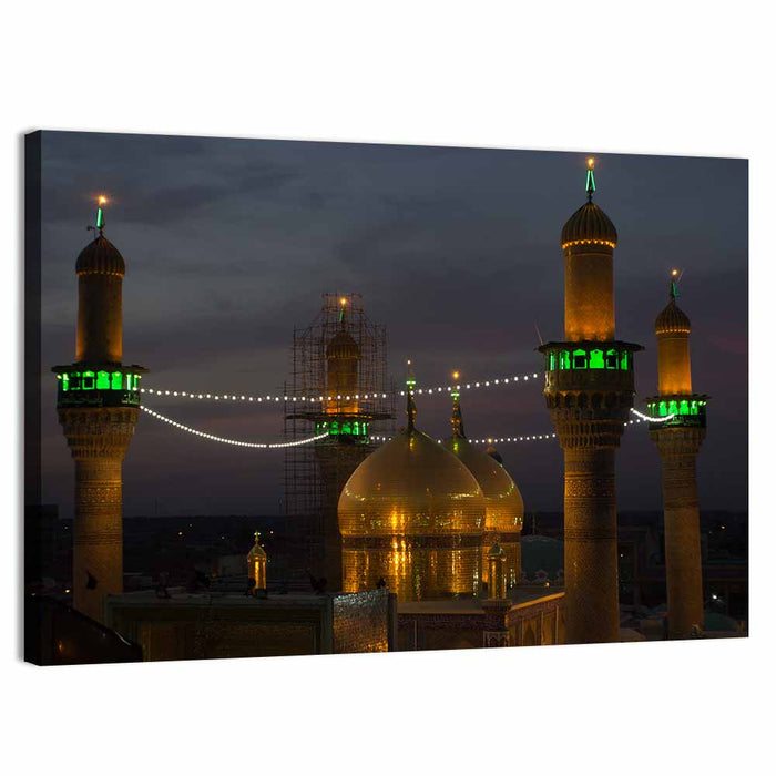 Moussa Al Kadhim Shrine Wall Art as a canvas print