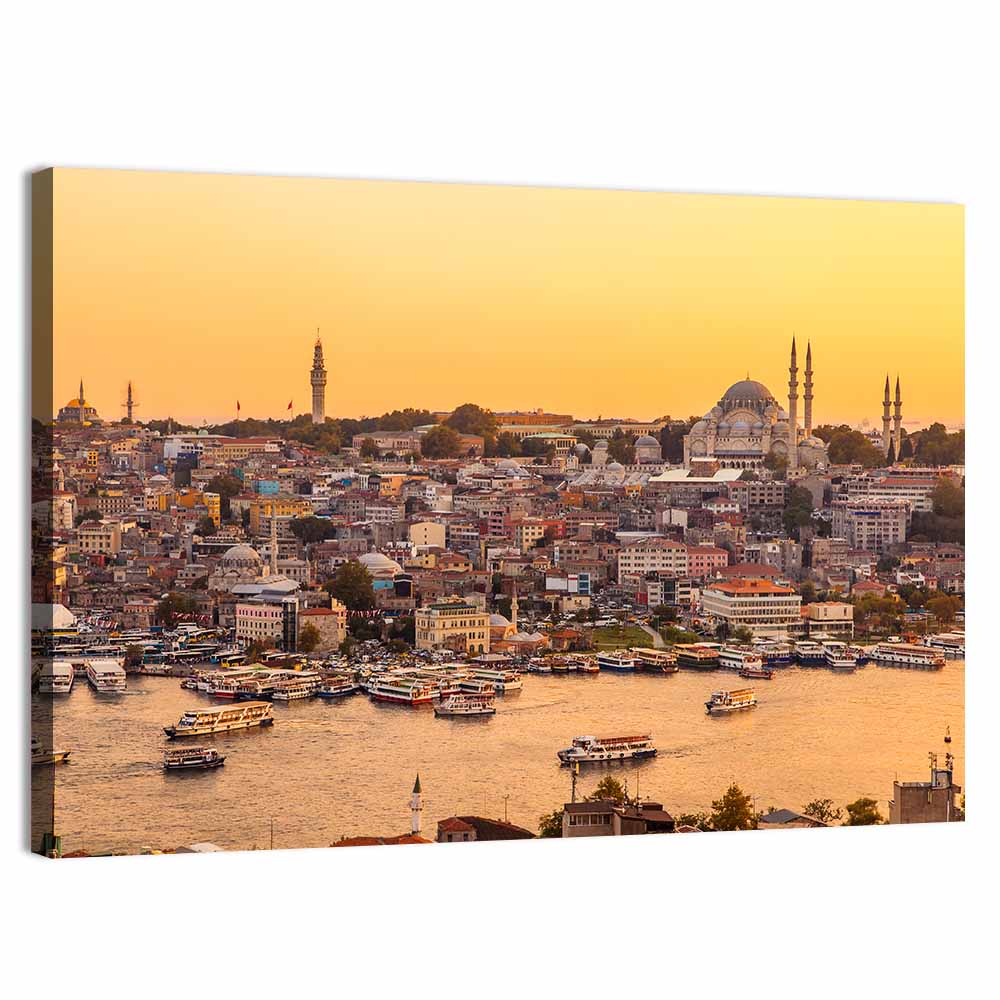 Golden Horn Bay, Istanbul Wall Art, canvas print, landscape