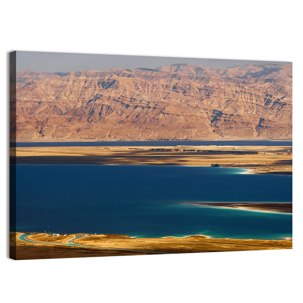 Ein Bokek Dead Sea View Wall Art, canvas print, landscape