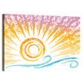 Sun and Waves Illustration Wall Art