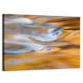 Golden Water Abstraction Wall Art