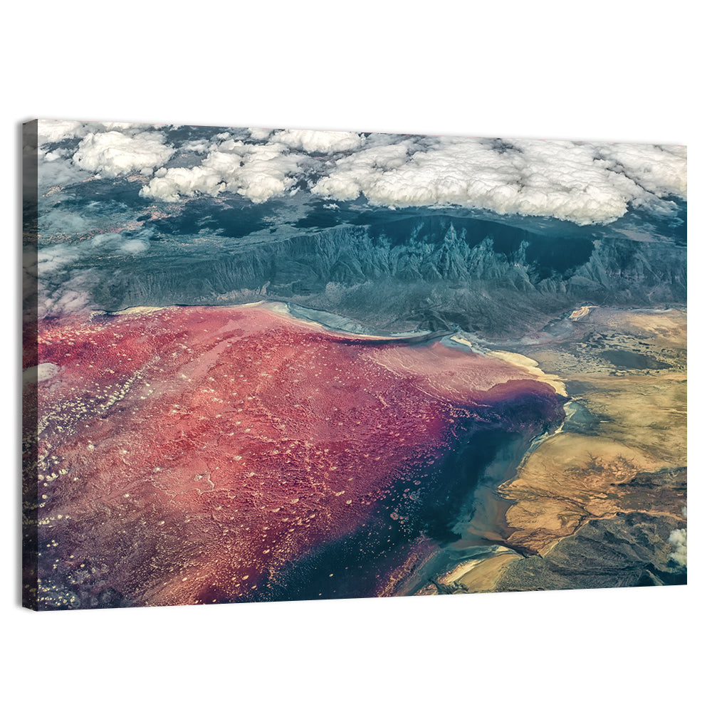 Lake Natron Aerial View Wall Art