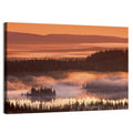 Lapland Sunrise Over Misty Lake Wall Art