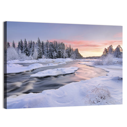 Kiiminkijoki Winter Sunrise Wall Art