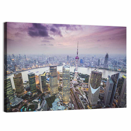 Pudong Cityscape Wall Art