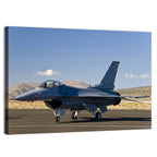 Fighter Jet Side Profile on Runway Wall Art