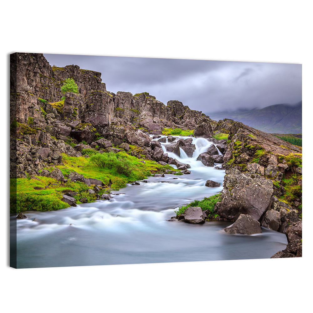 Öxarárfoss Stream, Þingvellir Wall Art