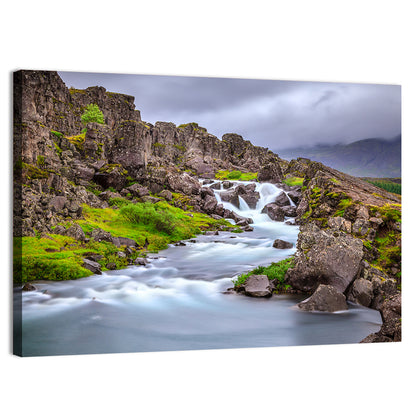 Öxarárfoss Stream, Þingvellir Wall Art