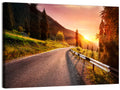 Golden Hour Mountain Road Wall Art