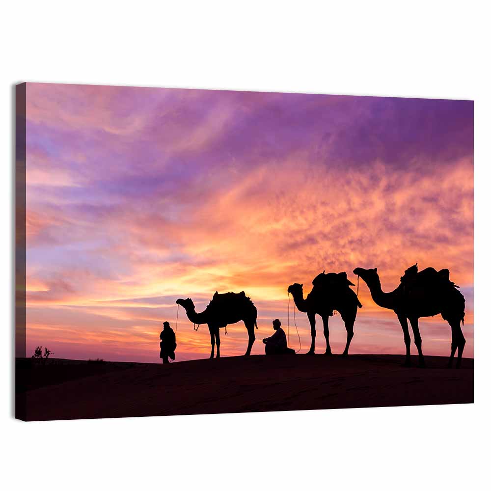 Rajasthan Desert Sunset Wall Art