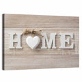 Home with Heart and Twine Wall Art