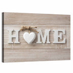 Home with Heart and Twine Wall Art