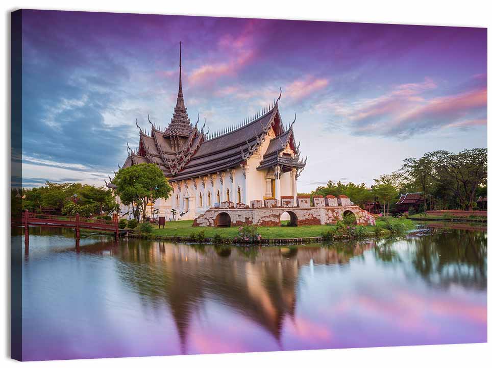 Sanphet Prasat Palace at Dusk Wall Art