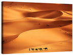 Desert Camel Caravan in Golden Dunes Wall Art