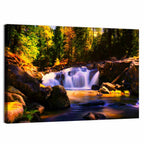 Autumn Mountain Waterfall Wall Art