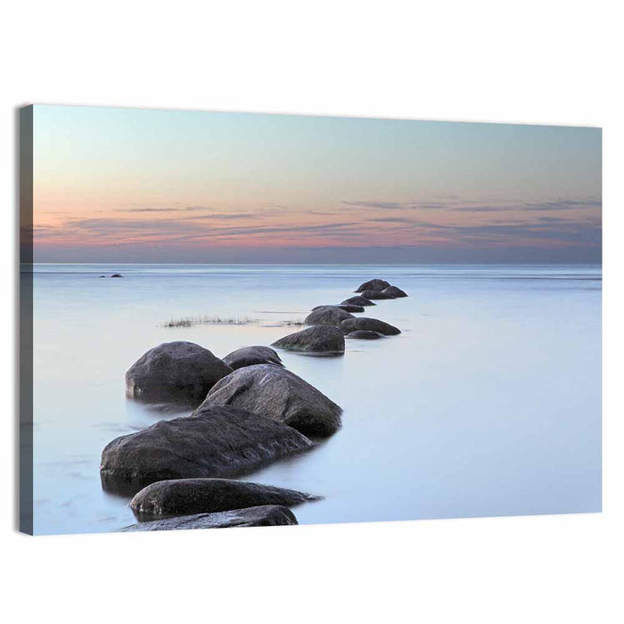Baltic Sea Stones Wall Art as a canvas print