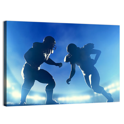 Stadium Football Silhouettes Wall Art