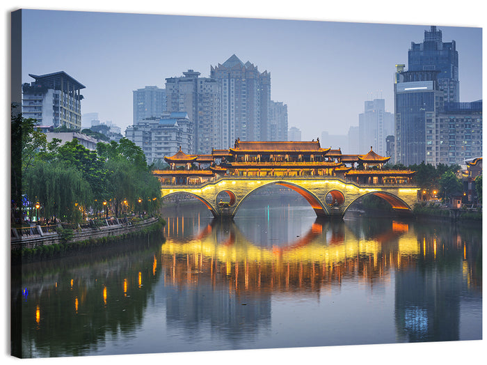 Anshun Bridge at Twilight Wall Art as a canvas print