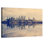 Sunset Over Forest Lake Wall Art