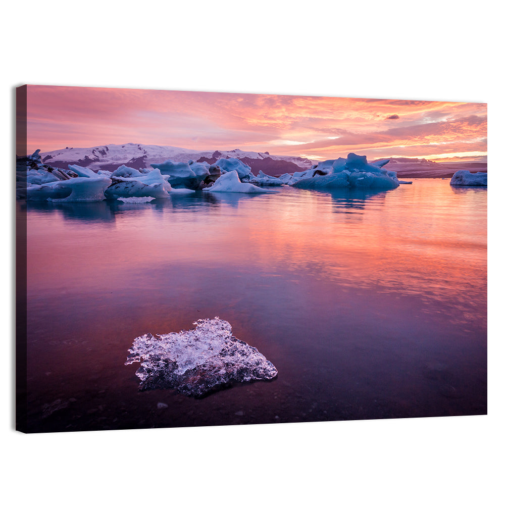 Jökulsárlón Dusk Lagoon Wall Art