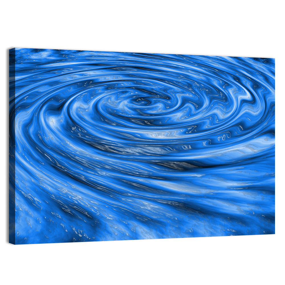 Azure Water Vortex Wall Art