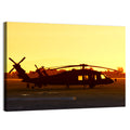 Row of Military Helicopters at Dusk Wall Art