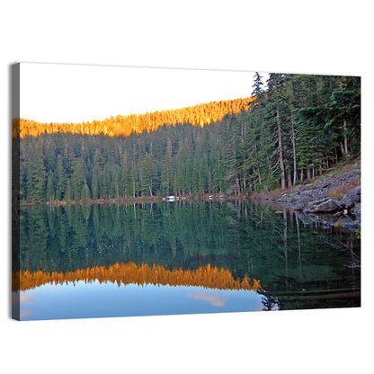 Golden Hour Lake Reflection Wall Art
