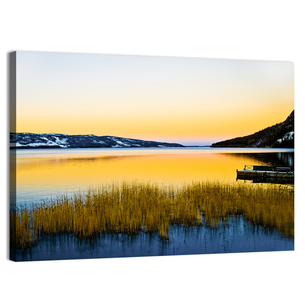 Lapland Lake Sunrise Wall Art