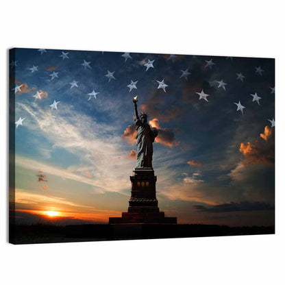 Statue of Liberty at Dusk Wall Art