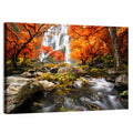 Autumn Forest Waterfall Wall Art