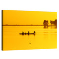 Pirogue at Golden Dusk Wall Art