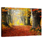 Misty Autumn Forest Path Wall Art