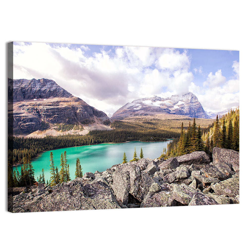 Lake Ohara Rocky Shore Wall Art