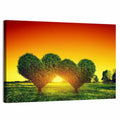 Heart Trees at Golden Sunset Wall Art