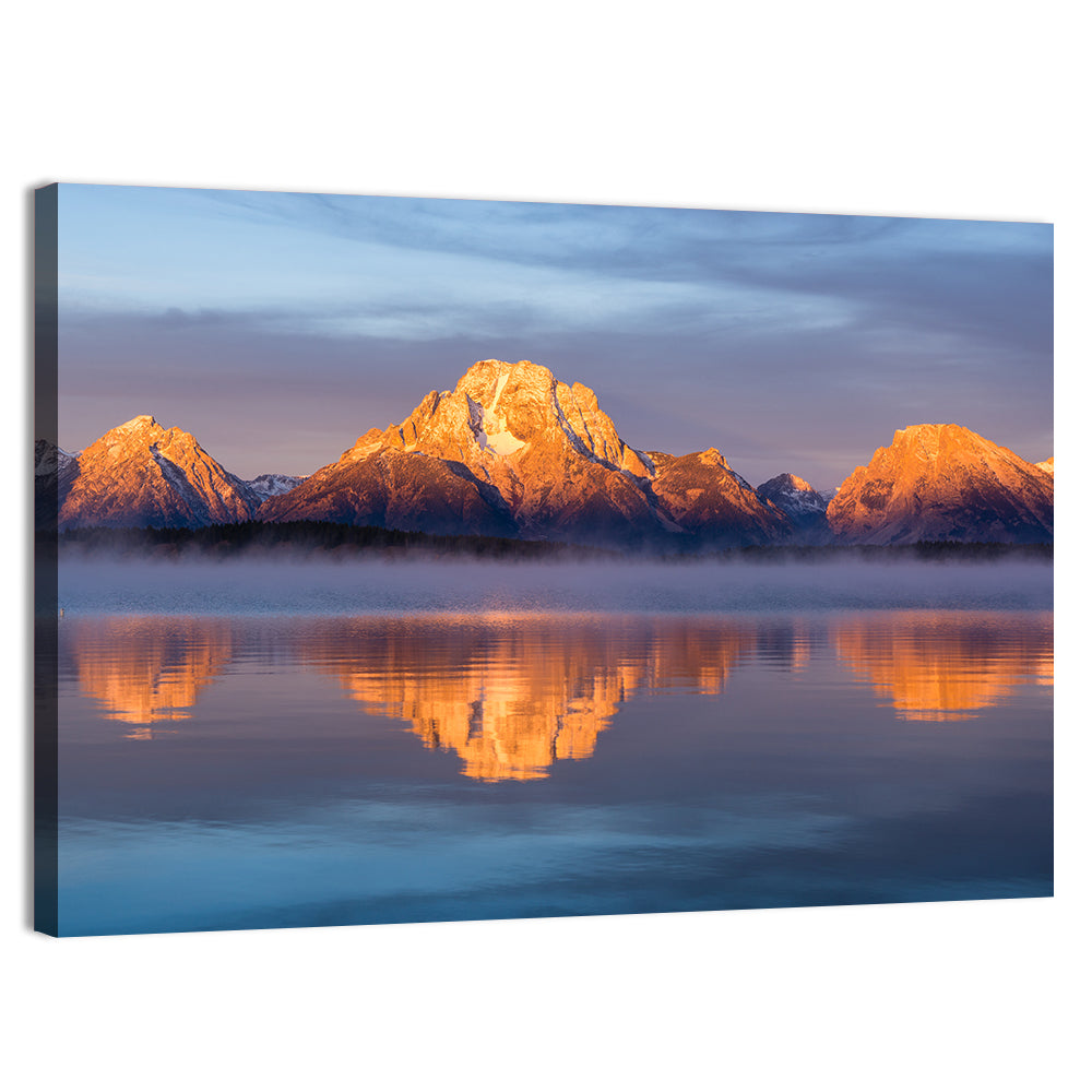 Mount Moran Sunrise Over Jackson Lake Wall Art